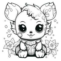 Kawaii Coloring Page photo