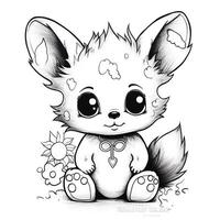 Kawaii Coloring Page photo