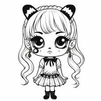 Kawaii Coloring Page photo