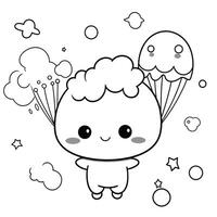 Kawaii Coloring Page photo