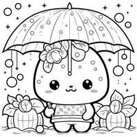 Kawaii Coloring Page photo