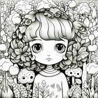 Kawaii Coloring Page photo