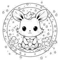 Kawaii Coloring Page photo