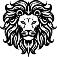 Lion - Black and White Isolated Icon - Vector illustration