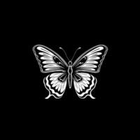 Butterfly, Black and White Vector illustration