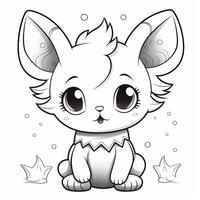 Kawaii Coloring Page photo