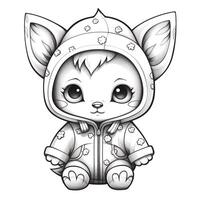 Kawaii Coloring Page photo