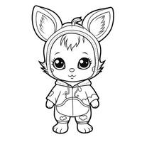 Kawaii Coloring Page photo