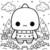 Kawaii Coloring Page photo