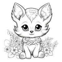 Kawaii Coloring Page photo