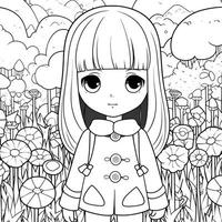 Kawaii Coloring Page photo