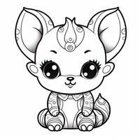 Kawaii Coloring Page photo