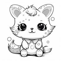 Kawaii Coloring Page photo