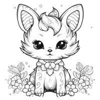 Kawaii Coloring Page photo