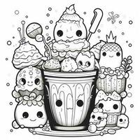 Kawaii Coloring Page photo