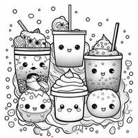 Kawaii Coloring Page photo