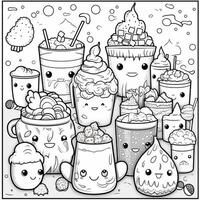 Kawaii Coloring Page photo