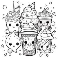 Kawaii Coloring Page photo