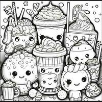 Kawaii Coloring Page photo