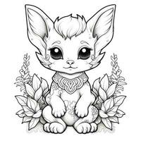 Kawaii Coloring Page photo