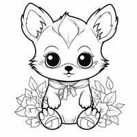 Kawaii Coloring Page photo