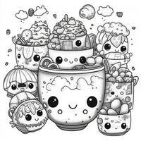 Kawaii Coloring Page photo