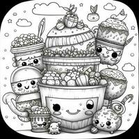 Kawaii Coloring Page photo