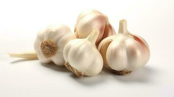 Photo of Garlics isolated on white background