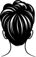 Messy Bun - Minimalist and Flat Logo - Vector illustration