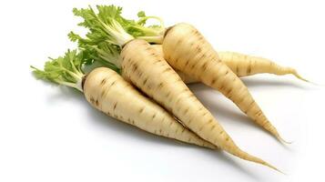 Photo of Parsnips isolated on white background