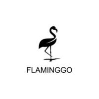 Flamingo illustration vector design with black color. Suitable for your design need, logo, illustration, animation, etc.