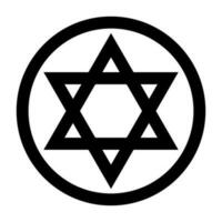Round Jewish Icon. Jewish star. Star of David. Vector. vector