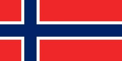 el nacional bandera de Noruega es aislado en oficial colores. vector