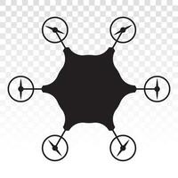 Civilian aerial drone flat icon for apps and websites vector
