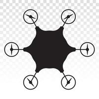 Civilian aerial drone flat icon for apps and websites vector