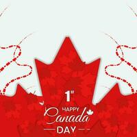 Canada day background with red maple leaf vector