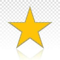 Gold star shape or favorite icons. flat icon for apps and websites vector