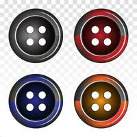 clothing shirt button flat icons for apps and websites vector