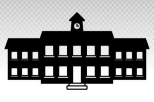 School building  flat icon for educational apps and websites vector
