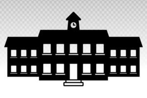 colegio edificio plano icono para educativo aplicaciones y sitios web vector