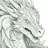 Dragon Coloring Pages For Adults photo