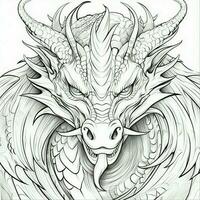 Dragon Coloring Pages For Adults photo