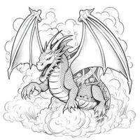 Dragon Coloring Pages For Adults photo