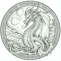 Dragon Coloring Pages For Adults photo