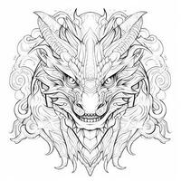 Dragon Coloring Pages For Adults photo