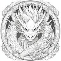 Dragon Coloring Pages For Adults photo