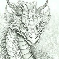 Dragon Coloring Pages For Adults photo