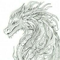 Dragon Coloring Pages For Adults photo