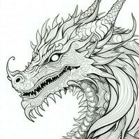 Dragon Coloring Pages For Adults photo