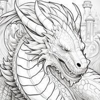 Dragon Coloring Pages For Adults photo